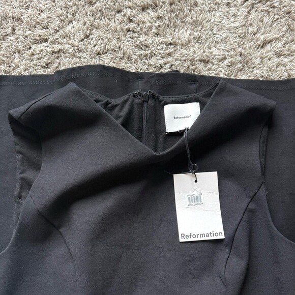 Reformation Elegant Black Sleeveless Dress Size Large NWTs $250 - Picture 6 of 7